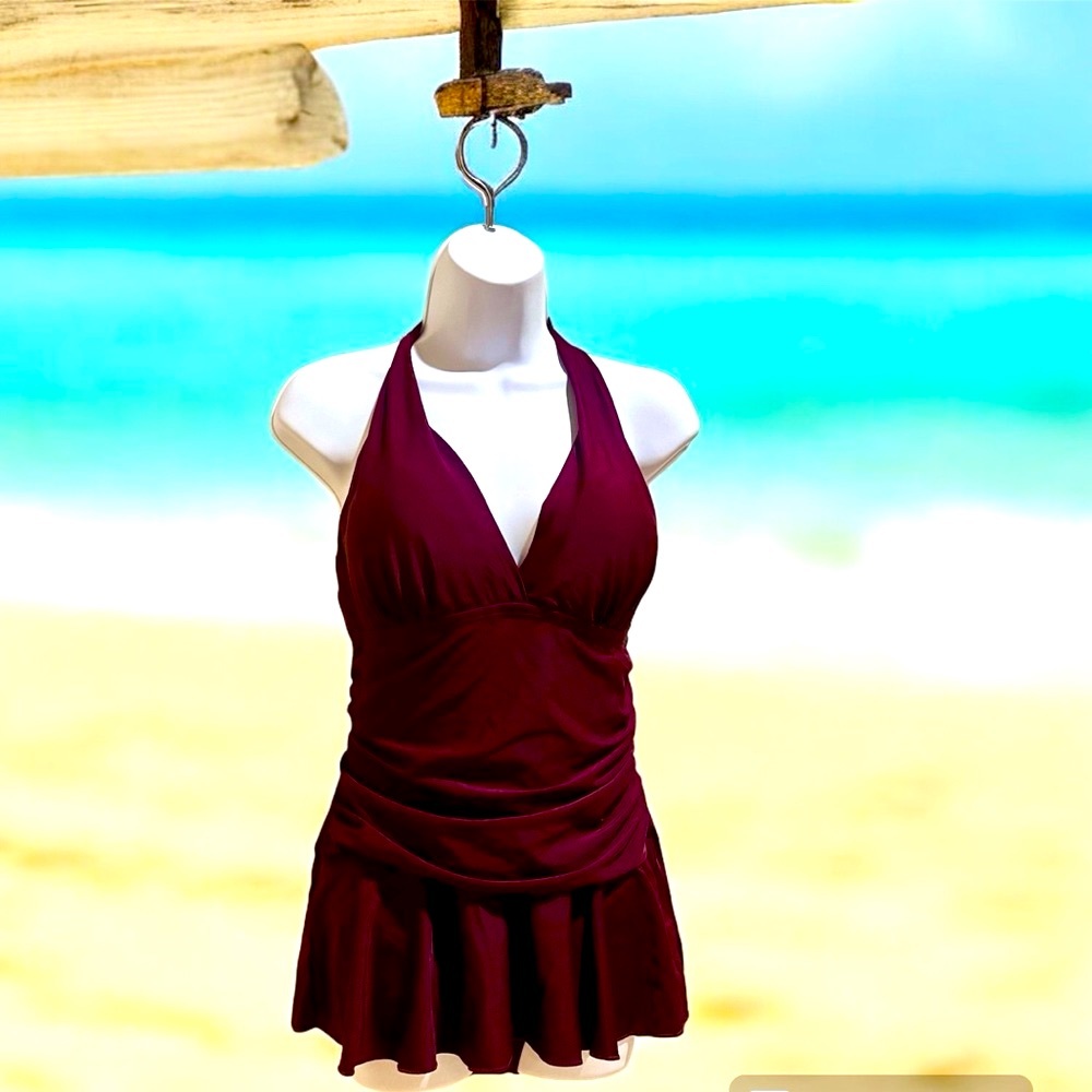 Sea & Sand Tummy Control halter one piece suit